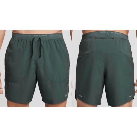 Nike Men's Dri-FIT Stride 2-in-1 Back Pocket Shorts Green XXL - Picture 1 of 9